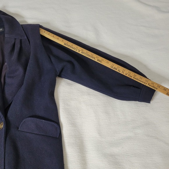 Donny Brook Coat Jacket Womens Wool Dark Blue Long Winter Size 12 Top Snow Cold - Picture 8 of 16